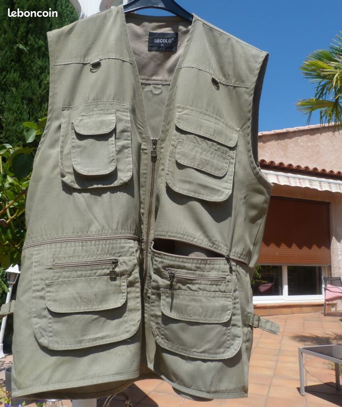 gilet en maille imperméable veste Multi poche gile... - Grandado
