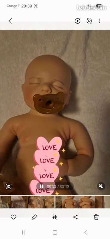 Silicone complet bébé reborn loulou 51 cm (image 7)
