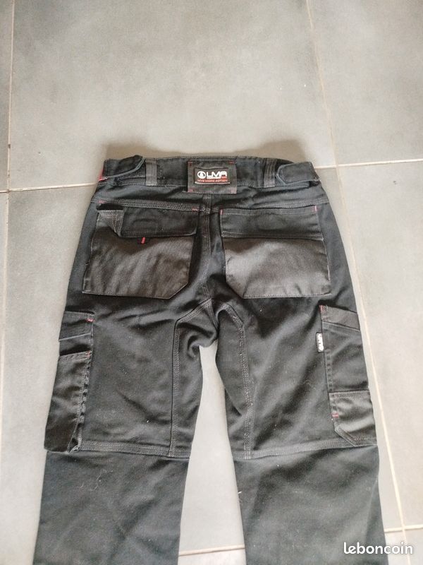 LMA-LEBEURRE Pantalon Cortex - Noir - Taille 40 - Vêtement De Travail