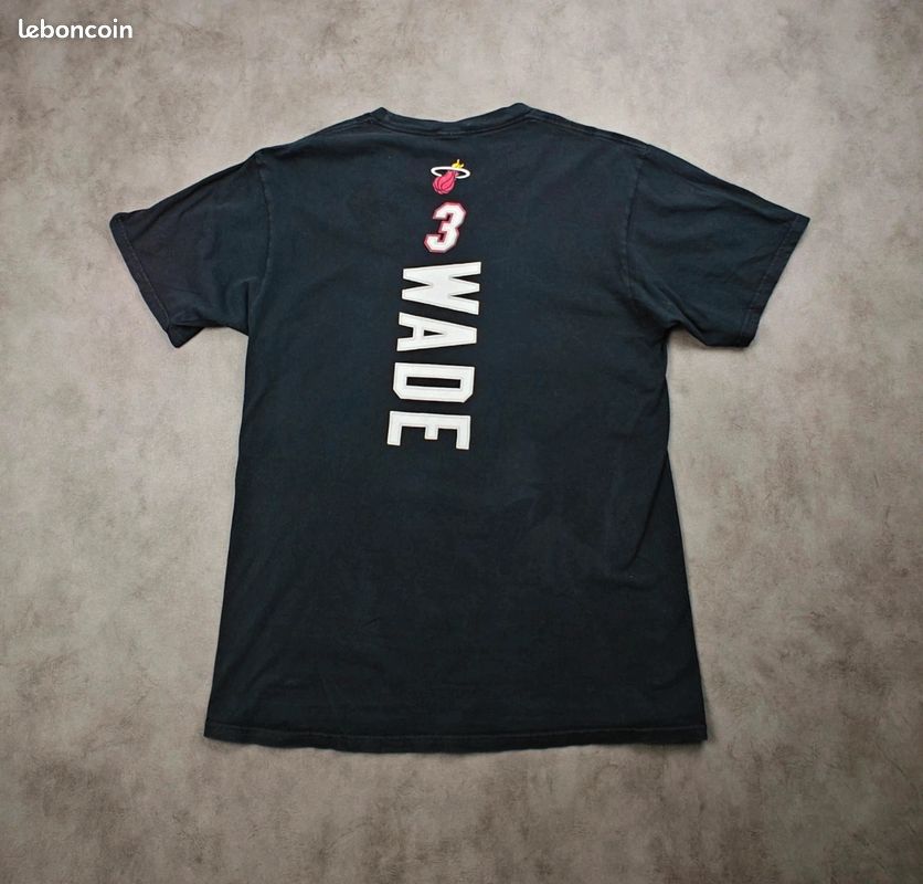T-shirt Fanatics Miami Heat Dwyane Wade | taille M | NBA basketball usa sportswear noir fan #H2273 (image 2)