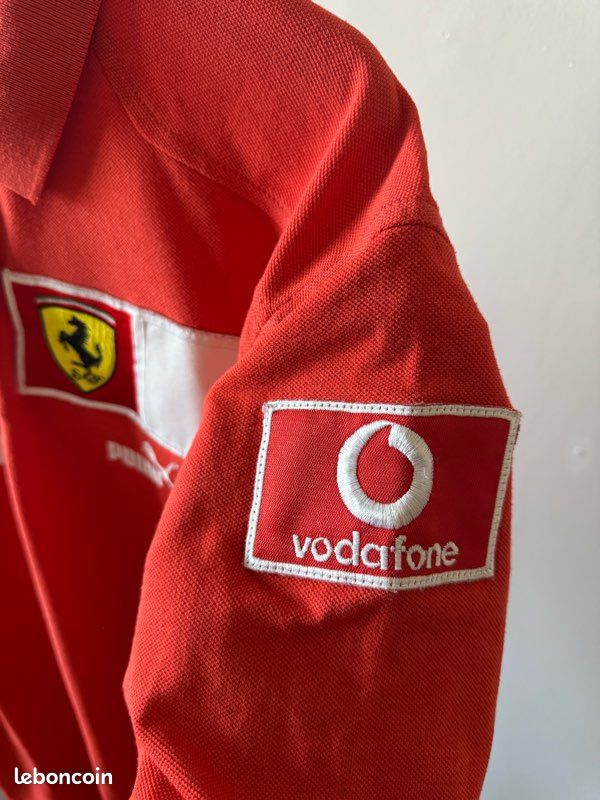 Tshirt vintage rouge logo Ferrari taille XXL poids lourd