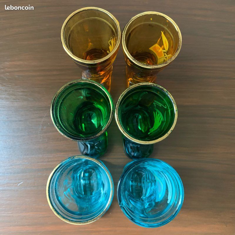 Brandani - Plissé Set 6 Calici Ambra