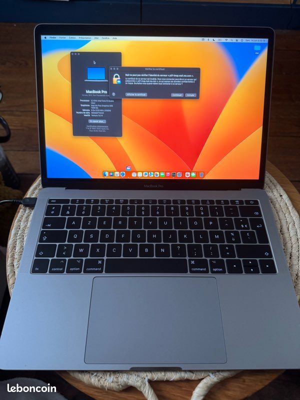 Mac Book pro mi-2018 13 pouces (image 1)