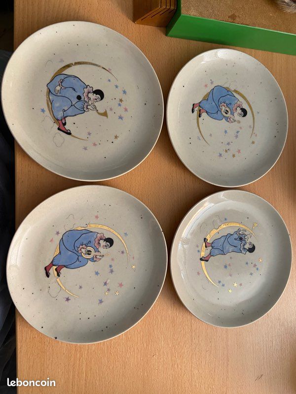 Assiettes à dessert pierrot vintage (image 3)