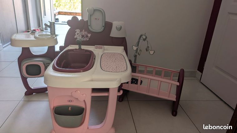 Smoby - Baby Nurse - Grande Maison des Bébés - pour Poupons et Poupées - 3 espaces de Jeux