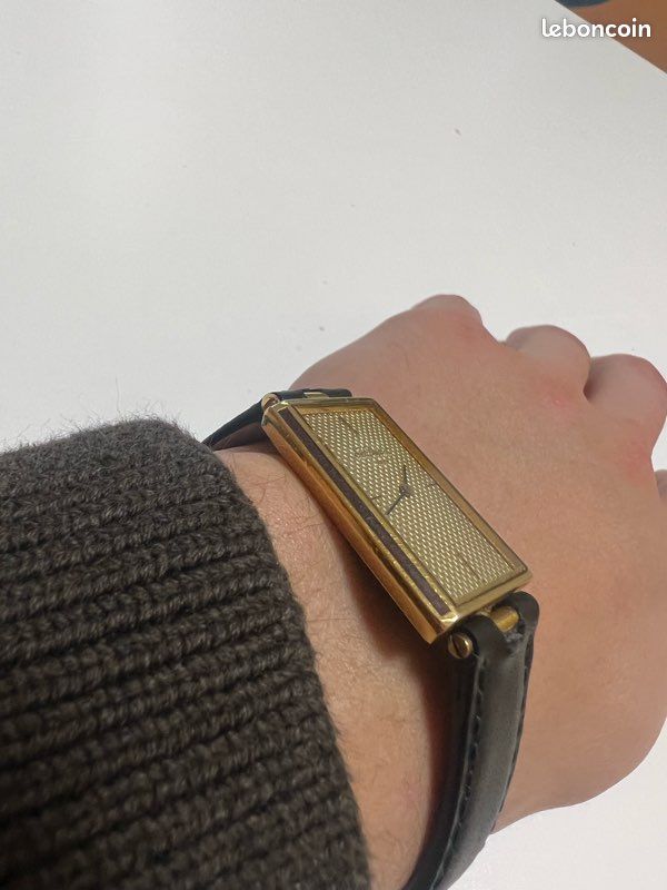 Montre Bracelet S.T. Dupont Paris Rectangulaire - Style Art Déco Quartz - Occasion, Fonctionne