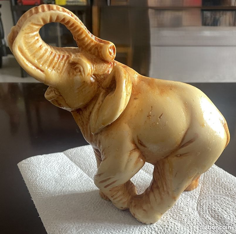 Statuette éléphant En Résine – 33x12x25cm, Décoration La Grande Prairie