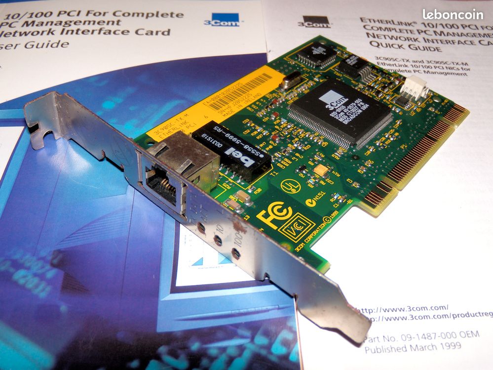 Carte réseau 3Com Carte Réseau 3C905C-TX-M ETHERLINK 10/100 PCI Ethernet RJ45 (image 3)