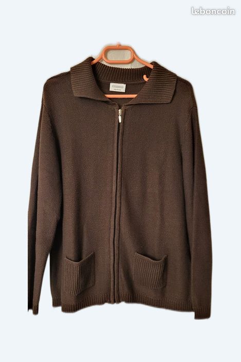 Gilet veste marron femme (image 1)