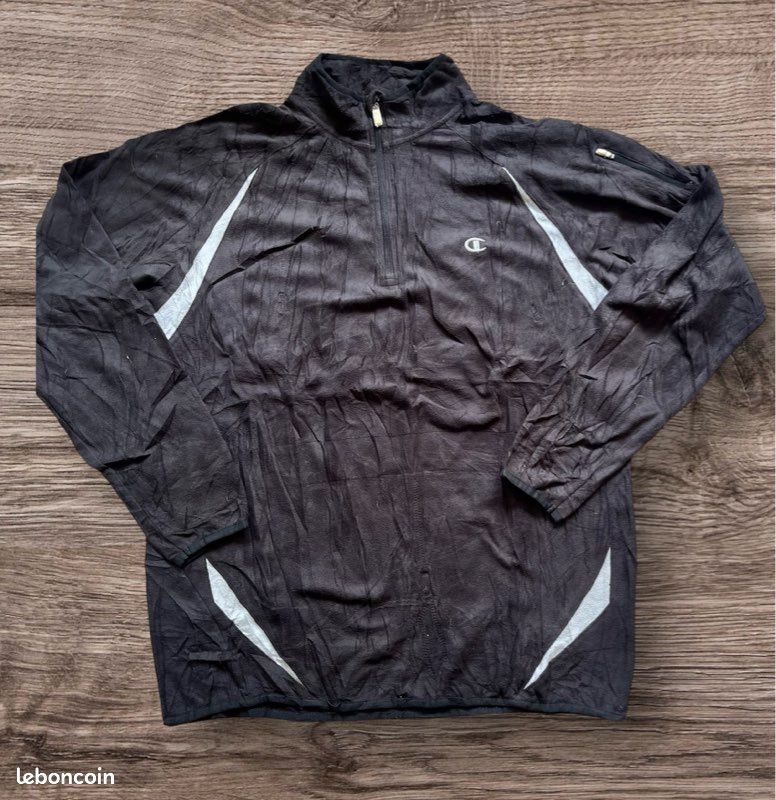 Sweatshirt Champion Vintage - Taille L - Noir (image 1)