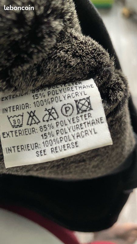 Veste effet cuir col mouton taille XL (image 4)
