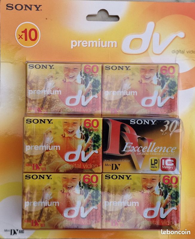 PACK 10 K7 CASSETTE VIDEO SONY PDV-184N DVCAM 184 MIN NEW