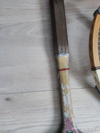 Lot De 5 Raquettes De Tennis Anciennes En Bois – Vintage Déco
