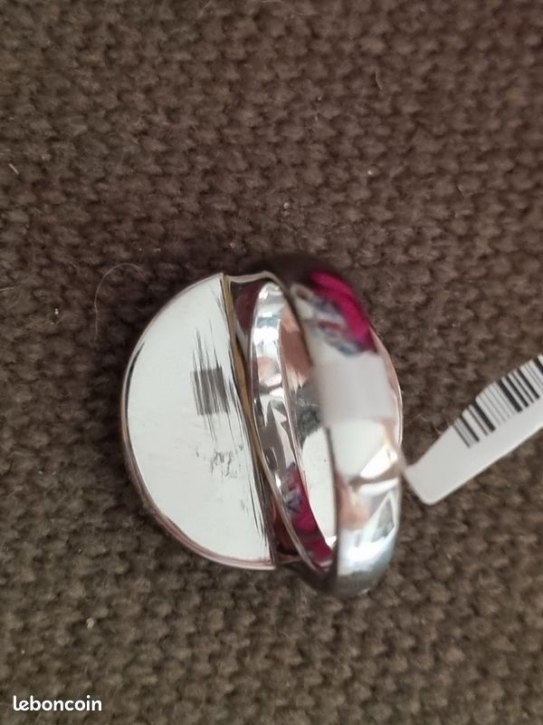 Jolie bague acier et nacre cadeau reçu jamais utilisé taille 60 (image 8)