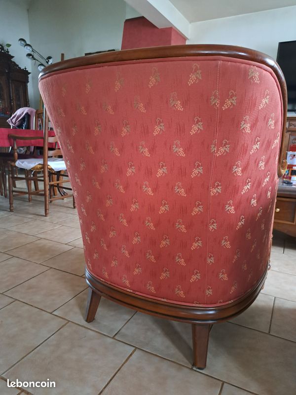 Fauteuils tissu et bois 250 pièce (image 3)