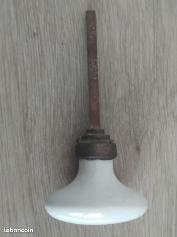 Lot 5 Poignées de porte porcelaine ovales vintage rétro ancienne (image 7)