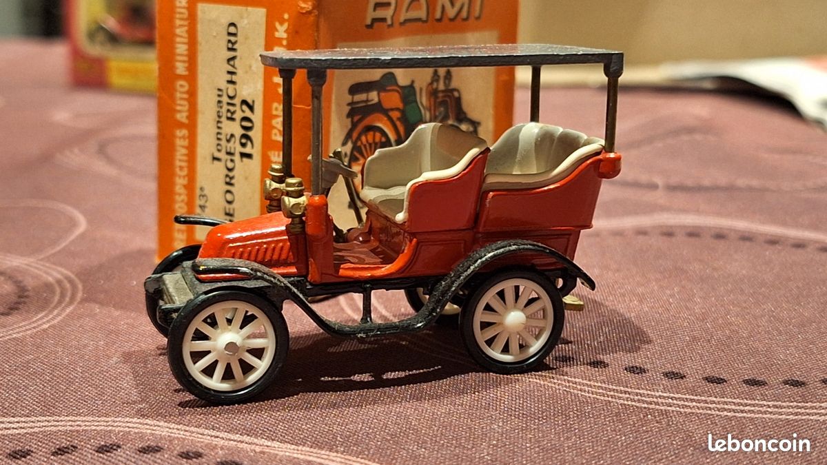 Rami JMK N°21 – Tonneau Georges Richard 1902 – 1/43 – Métal – RARE – Jamais Joué