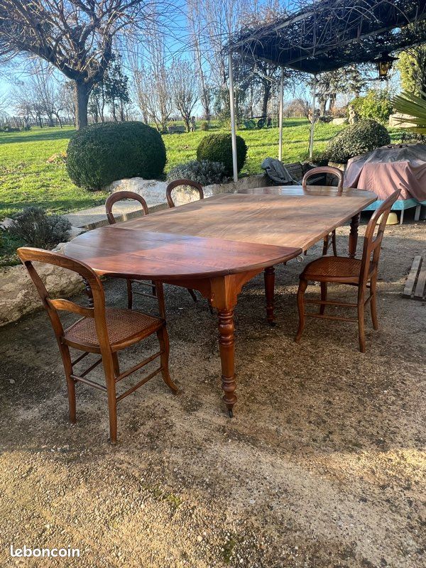 Ensemble table salle à manger acajou avec 2 rallonges (image 4)
