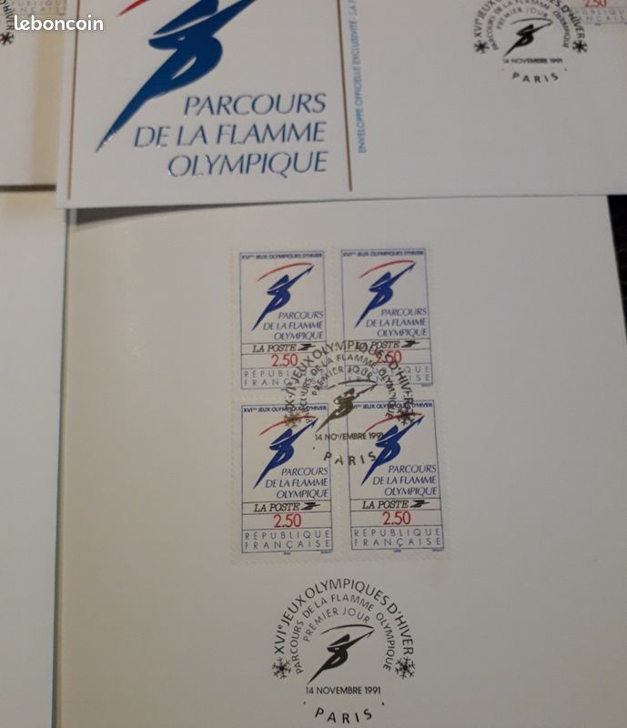 TIMBRE - FRANCE - Parcours de la flamme olympique JO - 1991 - neuf