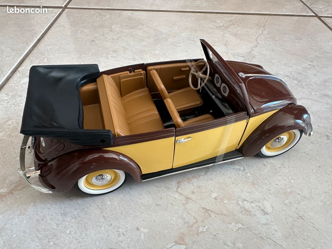 VW BEETLE CABRIO 1949 SOLIDO VINTAGE ET RARE 1/18