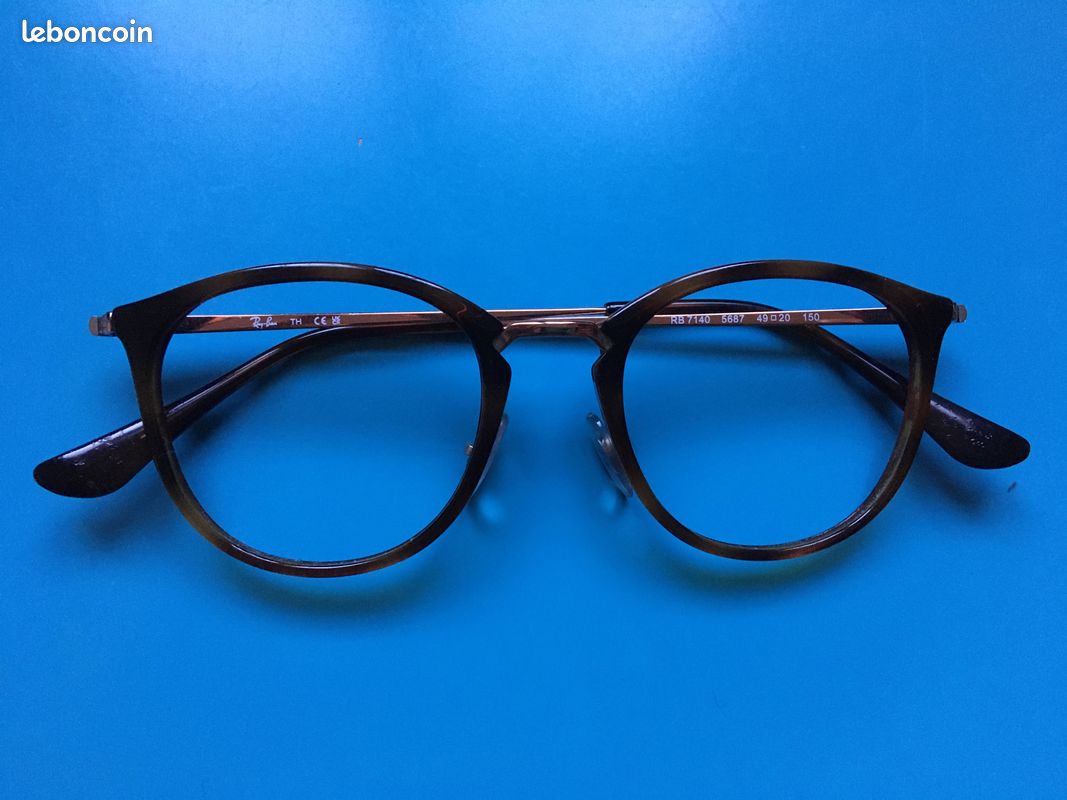 Lunettes de vue Ray-Ban femme modèle actuel Poli Rayé Havana