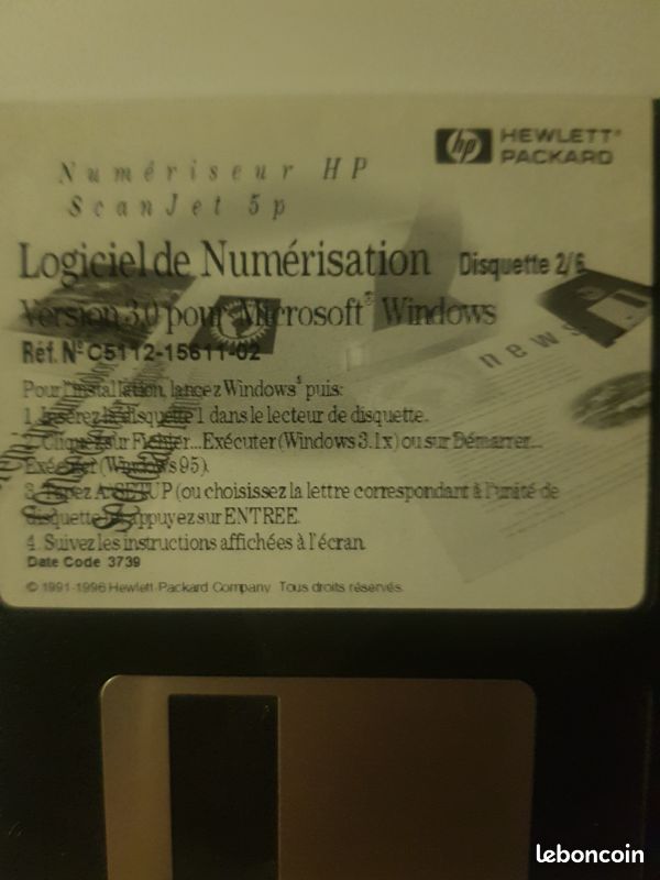 Disquette logiciel de numération HP (image 4)