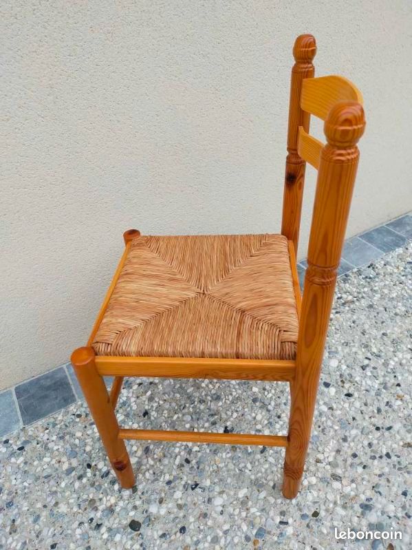 4 chaises paillees en pin clair naturel (image 2)