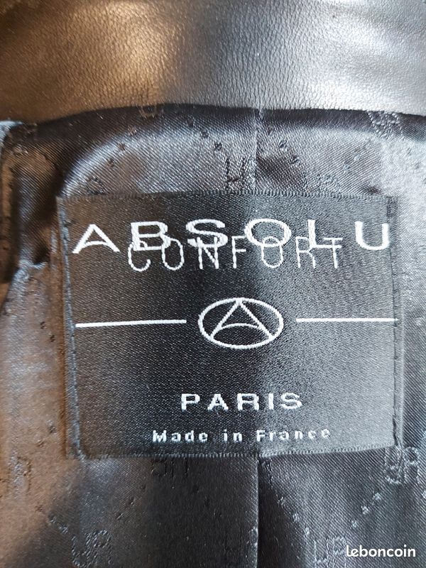 Manteau cuir (agneau plongé) de marque Absolu - Neuf (image 9)