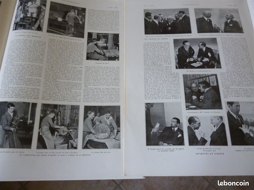 ILLUSTRATION 1932 4651 PICARD AVIGNON GENEVE HITLER Espagne SEVILLE CASTAGNIES MONNAIE (image 3)