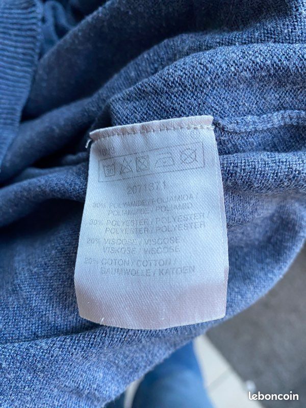 Gilet cardigan bleu femme Zamba – taille M/L – très bon état - Vêtements
