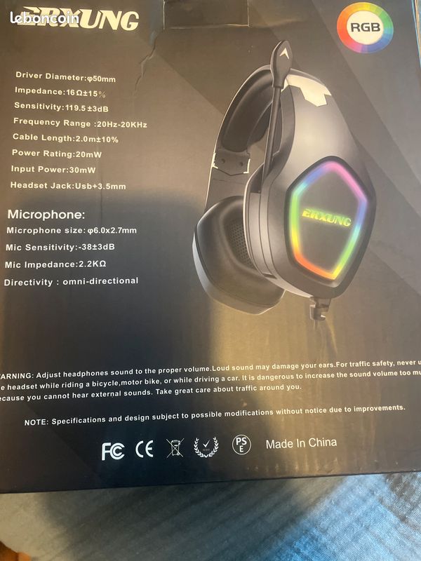 Gaming Headset J20 ERXUNG jamais utilisé tout neuf (image 5)