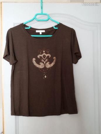 Tunique Femme Un Jour Ailleurs - Taille 5/46, Noir, Manches Courtes, Occasion Très Bon état