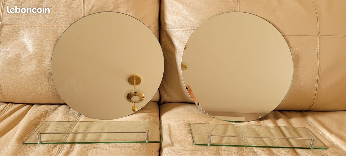 Lot 2 miroirs et tablettes étagères (image 2)