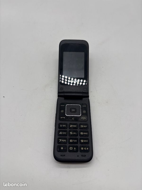 Samsung GT-E2530 téléphone à clapet noir fonctionnel vendu sans chargeur - #J53 (image 3)