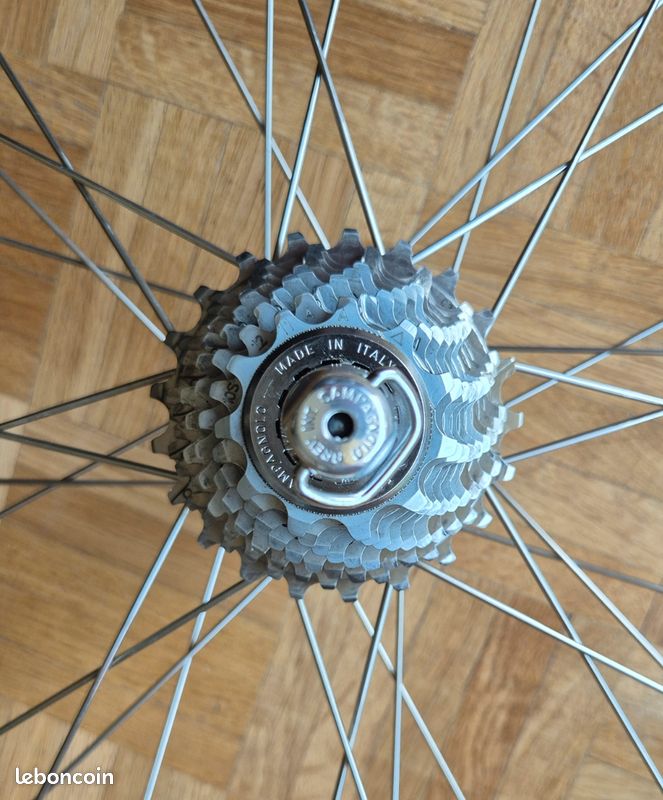 Paire De Roues Campagnolo C Record / Ambrosio – 36 Trous, Jantes Anthracite – Vélo Course