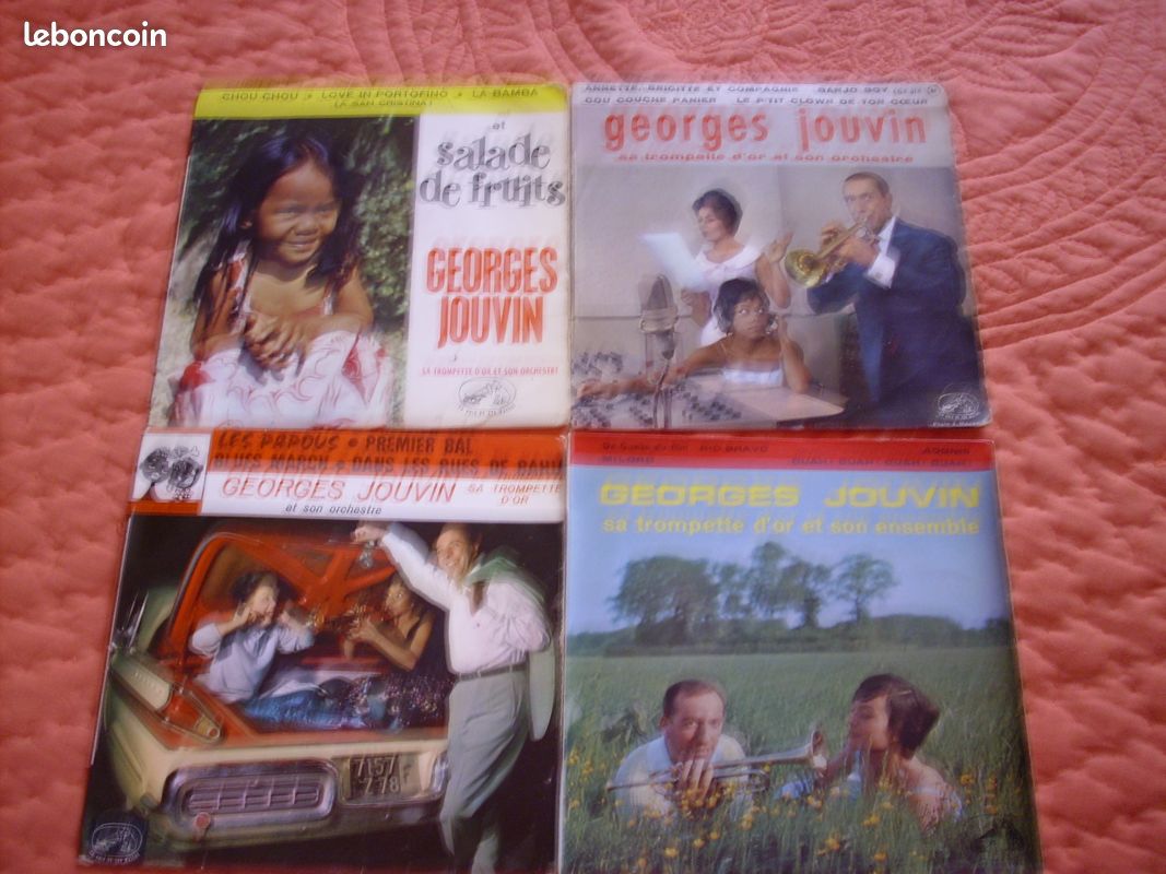 Lot 4 vinyles 45 tours Georges Jouvin années 50/60 (image 1)
