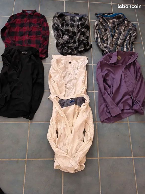 Lot vêtements homme (pull, t-shirts, polos, chemises, pantalons etc...) (image 5)