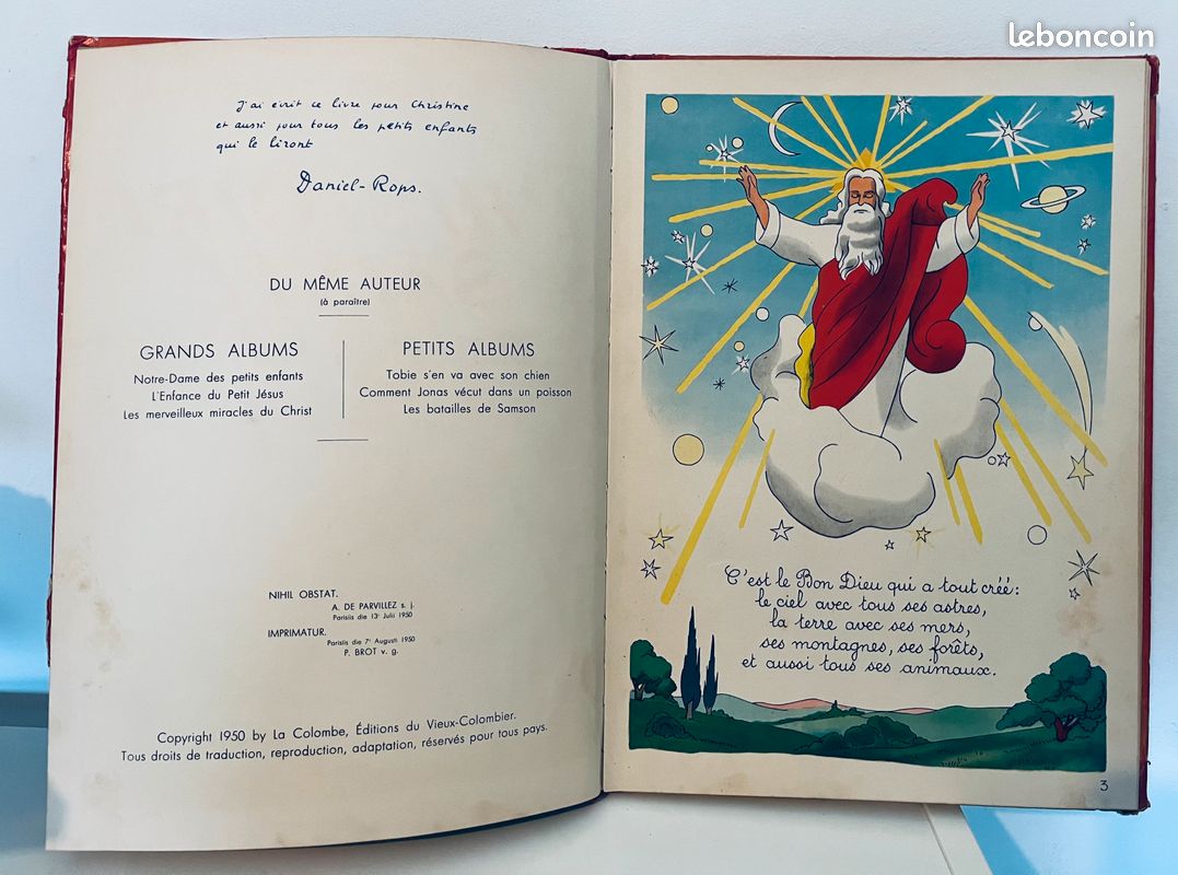 L’Histoire Sainte des petits enfants, Daniel-Rops (éd. 1950 illustrée) (image 3)