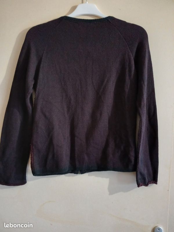 Cardigan T 40/42 cache cache bordeaux (image 3)