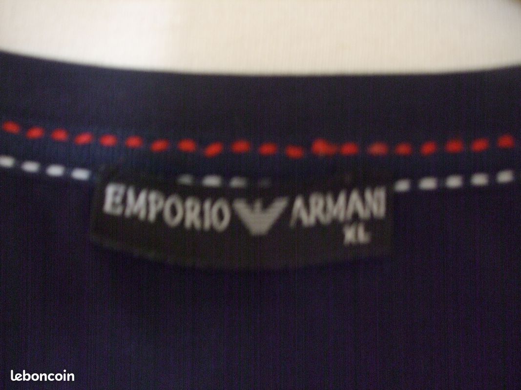 Tee-shirt homme bleu fonce "emporio armani" (image 3)
