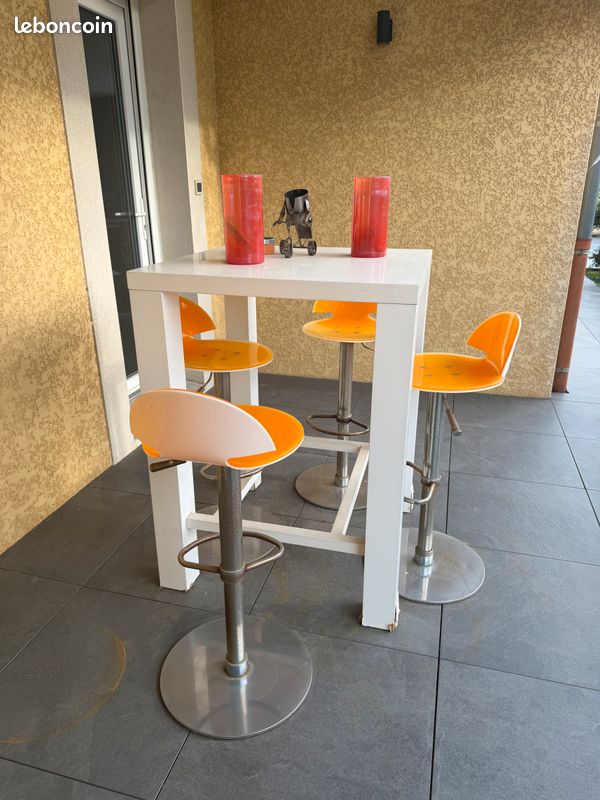 Table mange debout + tabouret (image 2)