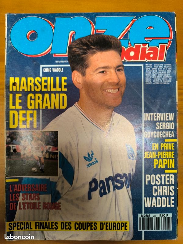 Revue Onze Mondial N°26 - Juin 1991 - OM Milan + Poster Gullit
