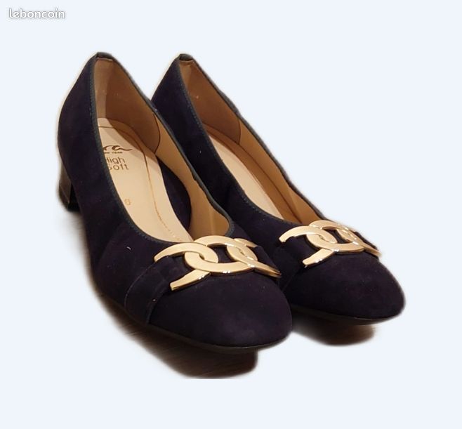 Chaussures en nubuck extérieur et cuir intérieur, pointure 39, très bon état (image 2)