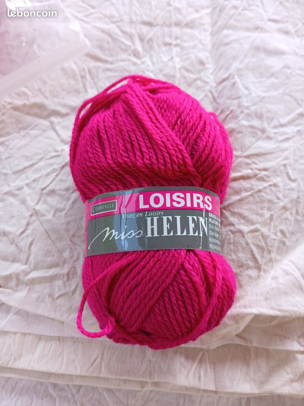 10 Pelotes 100% Pure Laine Française - Couleur Rose, Idéal Tricot Et Crochet