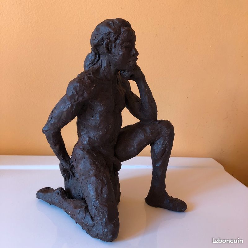 Statuette homme noir argile cuite (image 5)