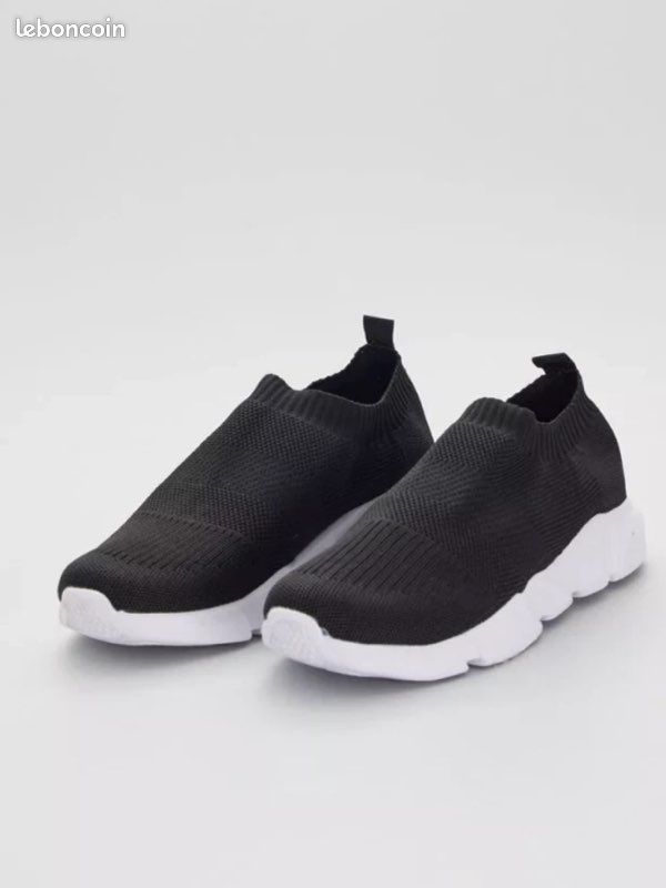 Baskets Chaussures Noir Taille 43 Homme Neuf (image 3)