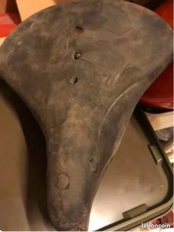 Selle Vélo Perfector Homme - Vintage 1900 - Cuir Patiné - Vélo Ancien