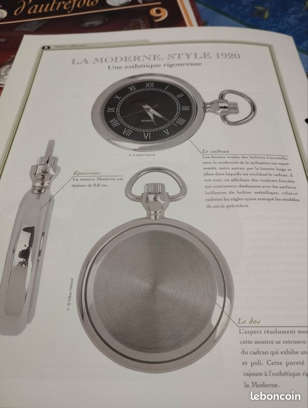 Montre à Gousset De Collection Hachette - Métal, Cadran Blanc, Avec Boîte Originale - Occasion