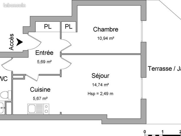 Appartement a louer le plessis-robinson - 2 pièce(s) - 44 m2 - Surfyn