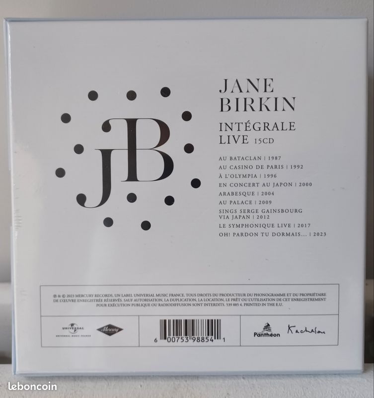 Coffret Jane birkin intégrale live (image 3)